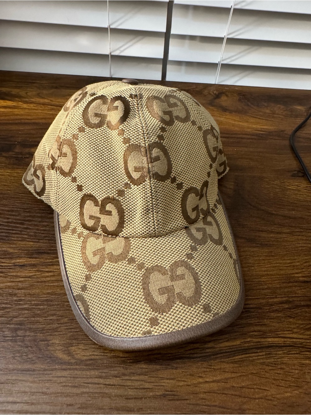 Gucci GG Monogram Beige Brown Baseball Cap